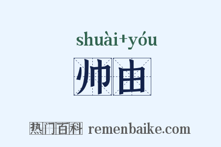 帅由是什么意思的图片